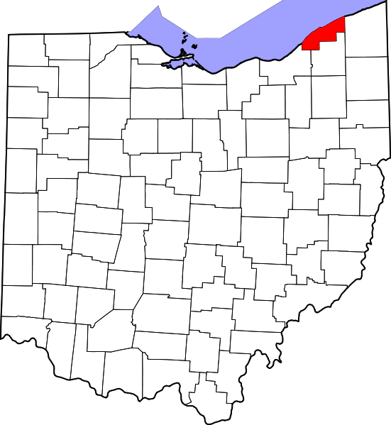 551px-Map of Ohio highlighting Lake County.svg